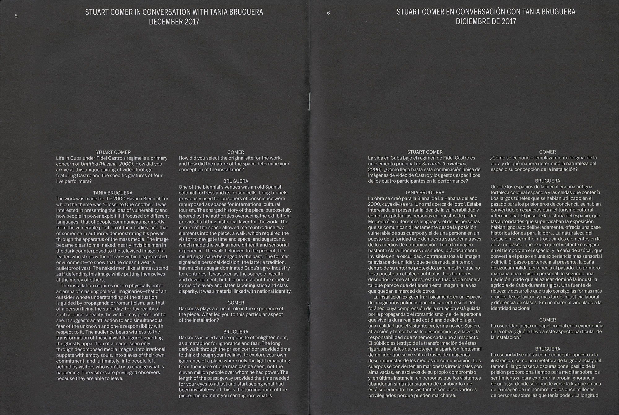 Tania Bruguera interior spread 1
