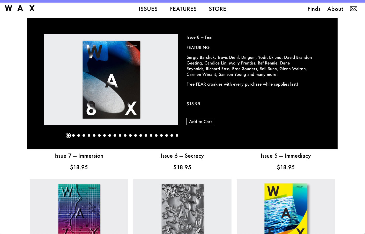 readwax.com store detail page